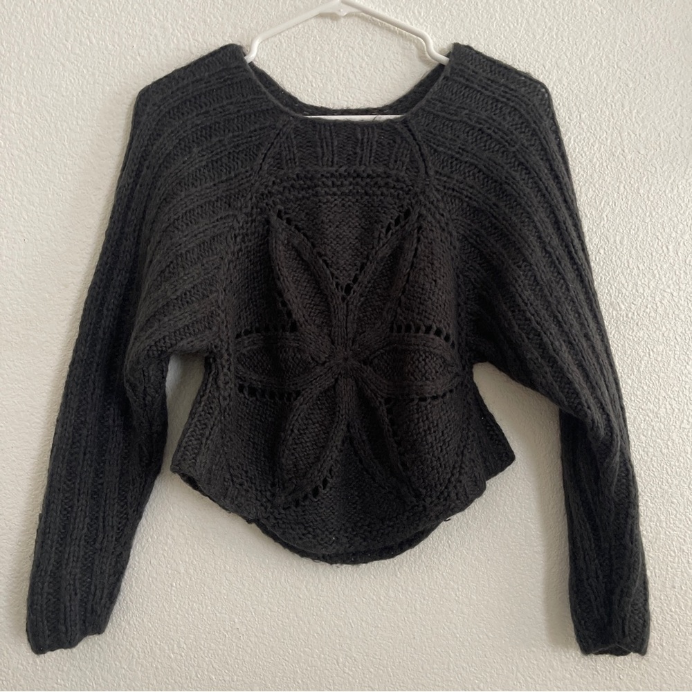 Weekend Workshop Charcoal Floral Sweater 155/75